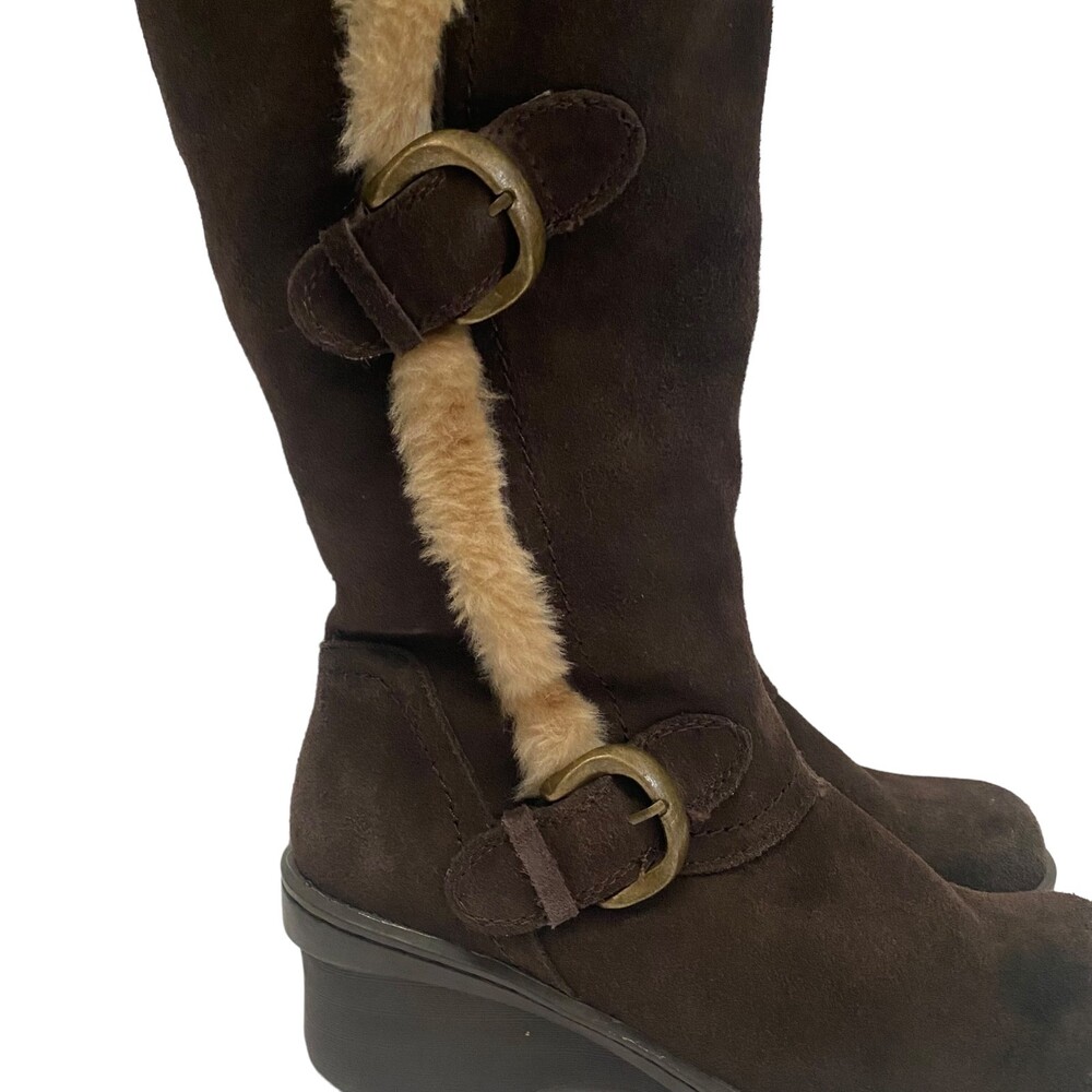 ST JOHN'S BAY Brown Leather Upper Winter Boots Size 7 - Picture 6 of 12